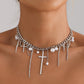 Diamond Cross Tassel Clavicle Chain Fashion Necklace