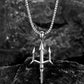 Fashion Stainless Steel Small Trident Necklace Ornament