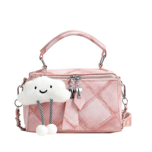 Niche Korean Style Box Elegant Texture Chain Handbag Shoulder Messenger Bag