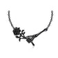 Retro Fashion S925 Hand Rose Pendant Necklace