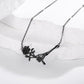 Retro Fashion S925 Hand Rose Pendant Necklace